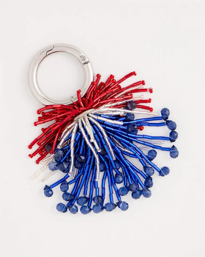 Chico's Fireworks Bag Charm Key Chain Multi