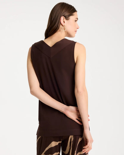 Chico's Travelers™ Knit V-Neck Tank Cocoa Bean