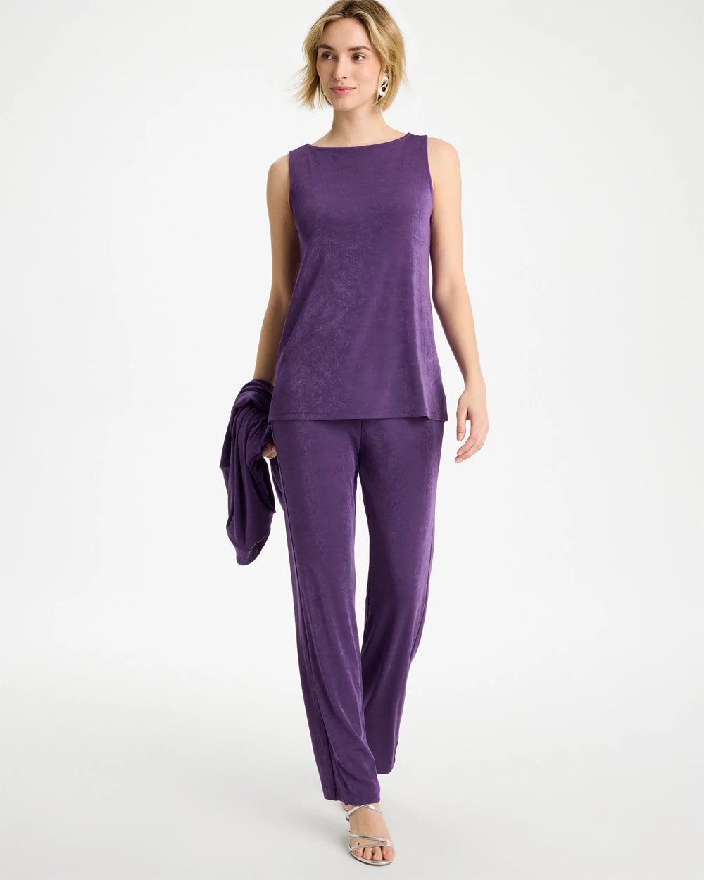 Chico's Travelers™ Side-Slit Tank Rich Amethyst