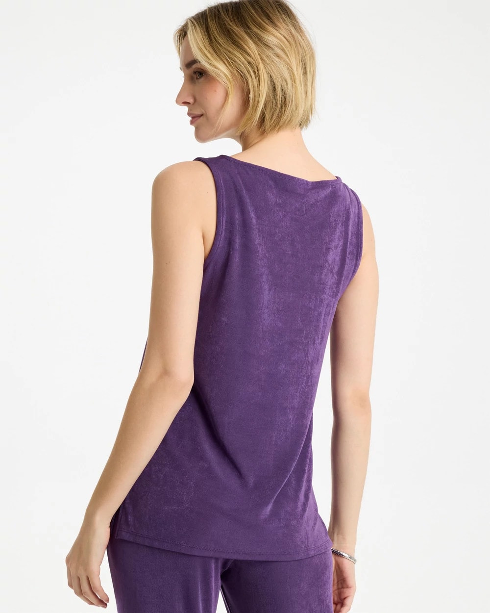 Chico's Travelers™ Side-Slit Tank Rich Amethyst