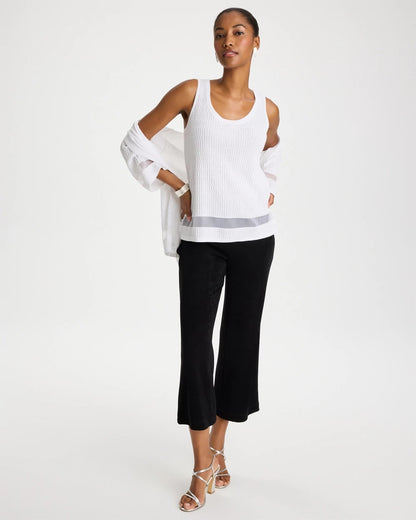 Chico's Travelers™ Sheer Stripe Tank Travelers Winter Drift