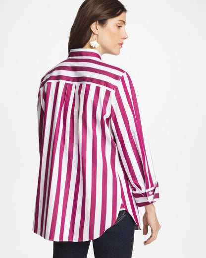 Chico's No Iron™ Stretch Striped Shirt Gladiolus