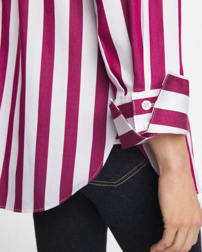 Chico's No Iron™ Stretch Striped Shirt Gladiolus