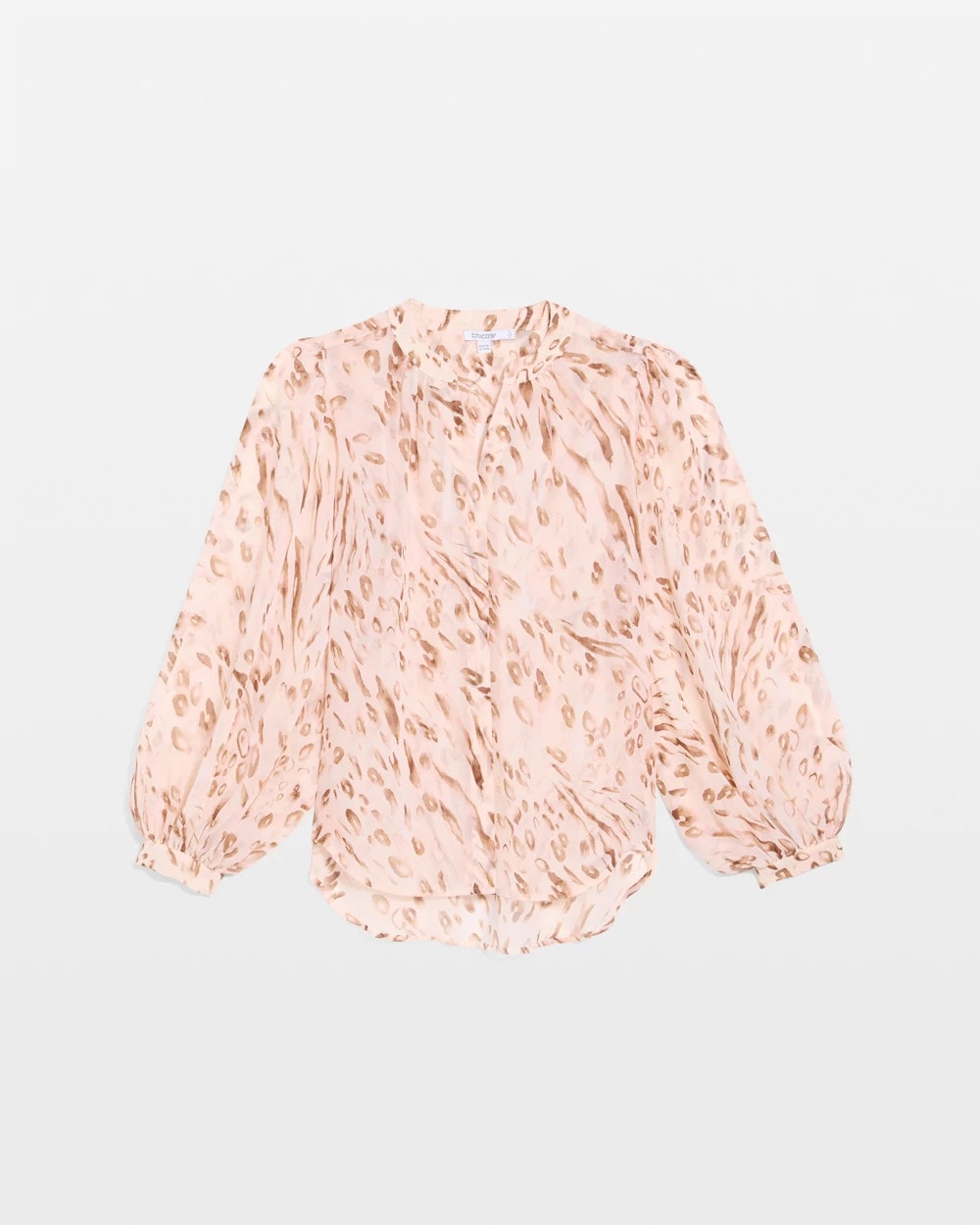 Chico's Georgette Soft Spots Blouse Sweet Blossom