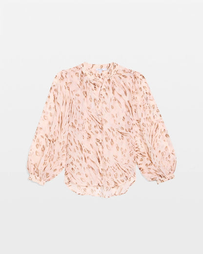 Chico's Georgette Soft Spots Blouse Sweet Blossom