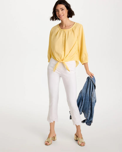 Chico's Tie-Front Top Golden Haze