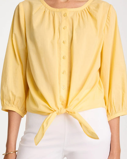 Chico's Tie-Front Top Golden Haze