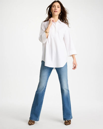 Chico's No Iron™ Stretch Popover Tunic Optic White