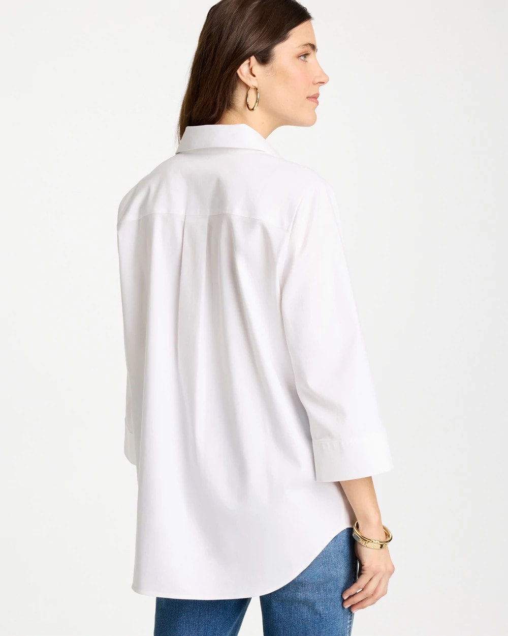 Chico's No Iron™ Stretch Popover Tunic Optic White