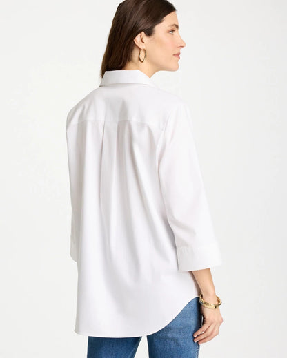 Chico's No Iron™ Stretch Popover Tunic Optic White