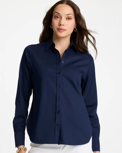 Chico's No Iron™ Stretch Shirt Classic Navy