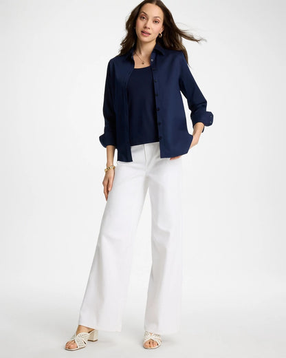 Chico's No Iron™ Stretch Shirt Classic Navy