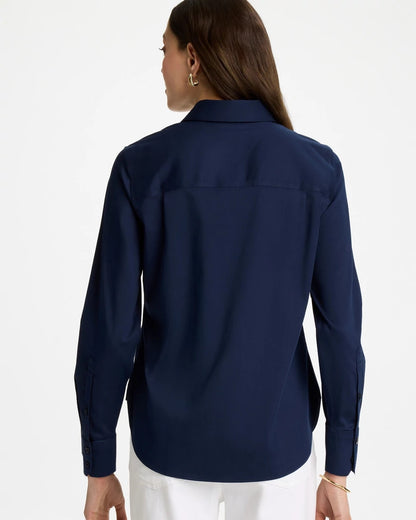Chico's No Iron™ Stretch Shirt Classic Navy