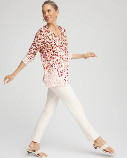 Chico's Ombré Printed V-Neck Cardigan Multi