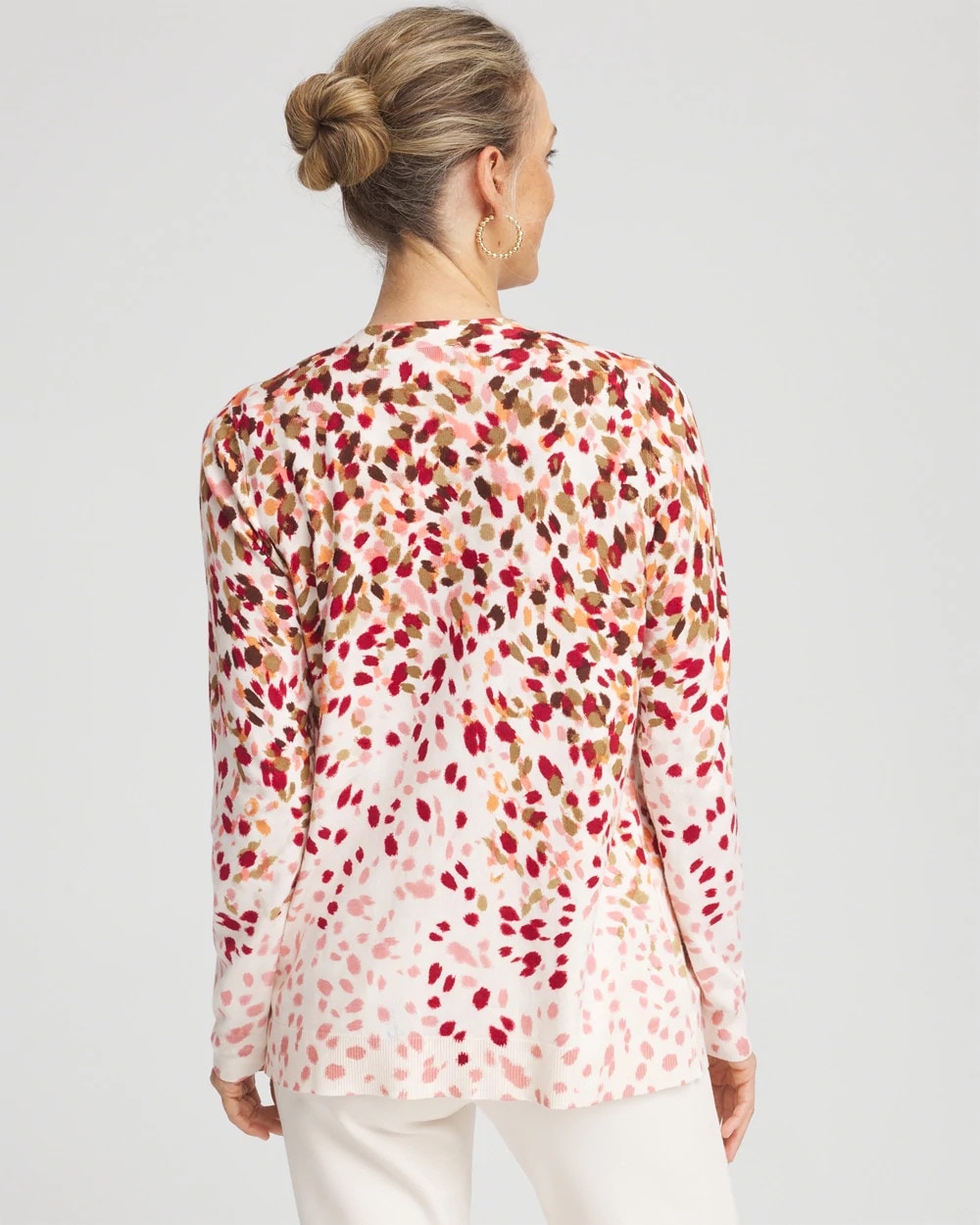 Chico's Ombré Printed V-Neck Cardigan Multi