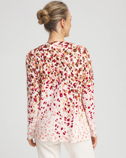Chico's Ombré Printed V-Neck Cardigan Multi