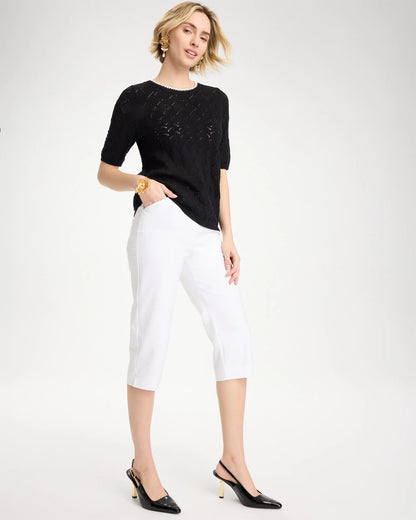 Chico's Emme Slim Capri Pants Alabaster