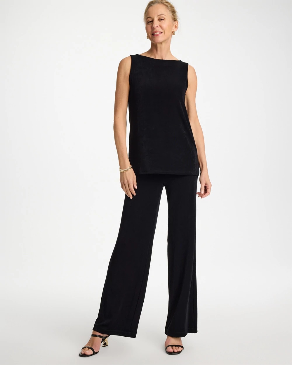 Chico's Petite Travelers™ Wide-Leg Pocket Pants Travelers Black