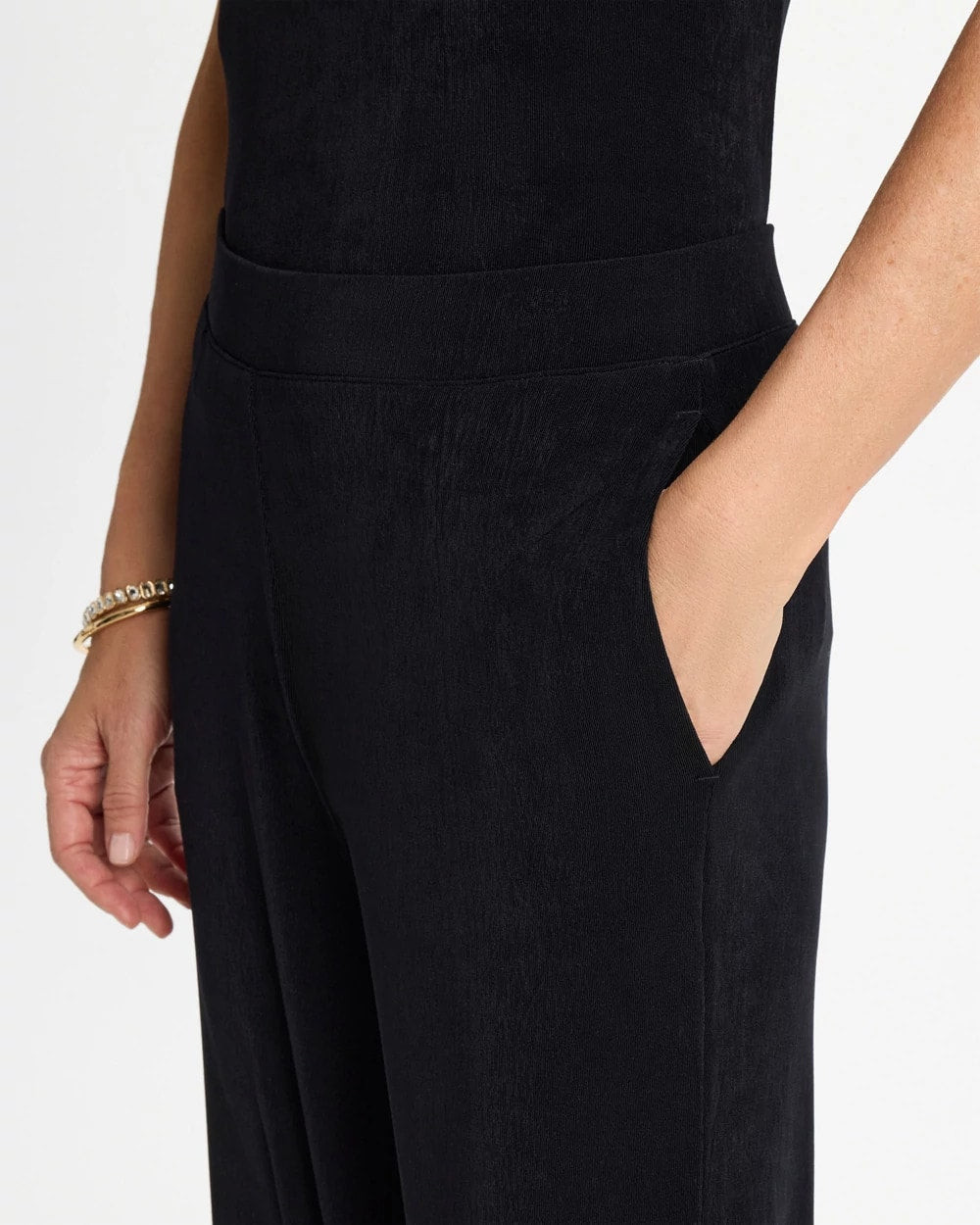 Chico's Petite Travelers™ Wide-Leg Pocket Pants Travelers Black