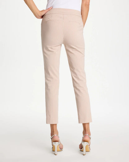 Chico's Brigitte™ Slim Twill Stripe Neutral Crop Neutral