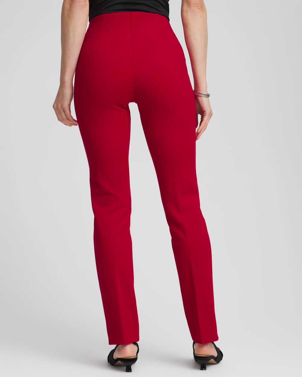 Chico's Juliet Slim Trim Detail Pants Carmine Red