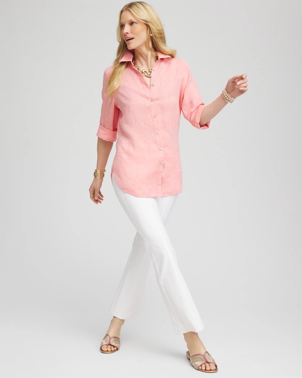 Chico's Lightweight Juliet Flared Ankle Pants Alabaster