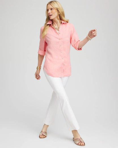 Chico's Lightweight Juliet Flared Ankle Pants Alabaster