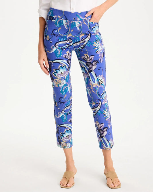 Chico's Brigitte™ Slim Mae Paisley Crop Pant Amparo Blue