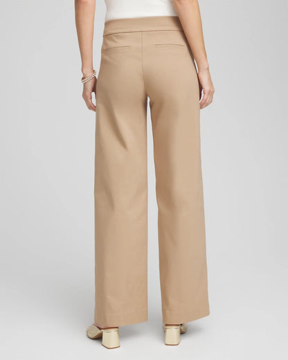 Chico's Brigitte™ Slim Wide-Leg Pants Cattail Brown