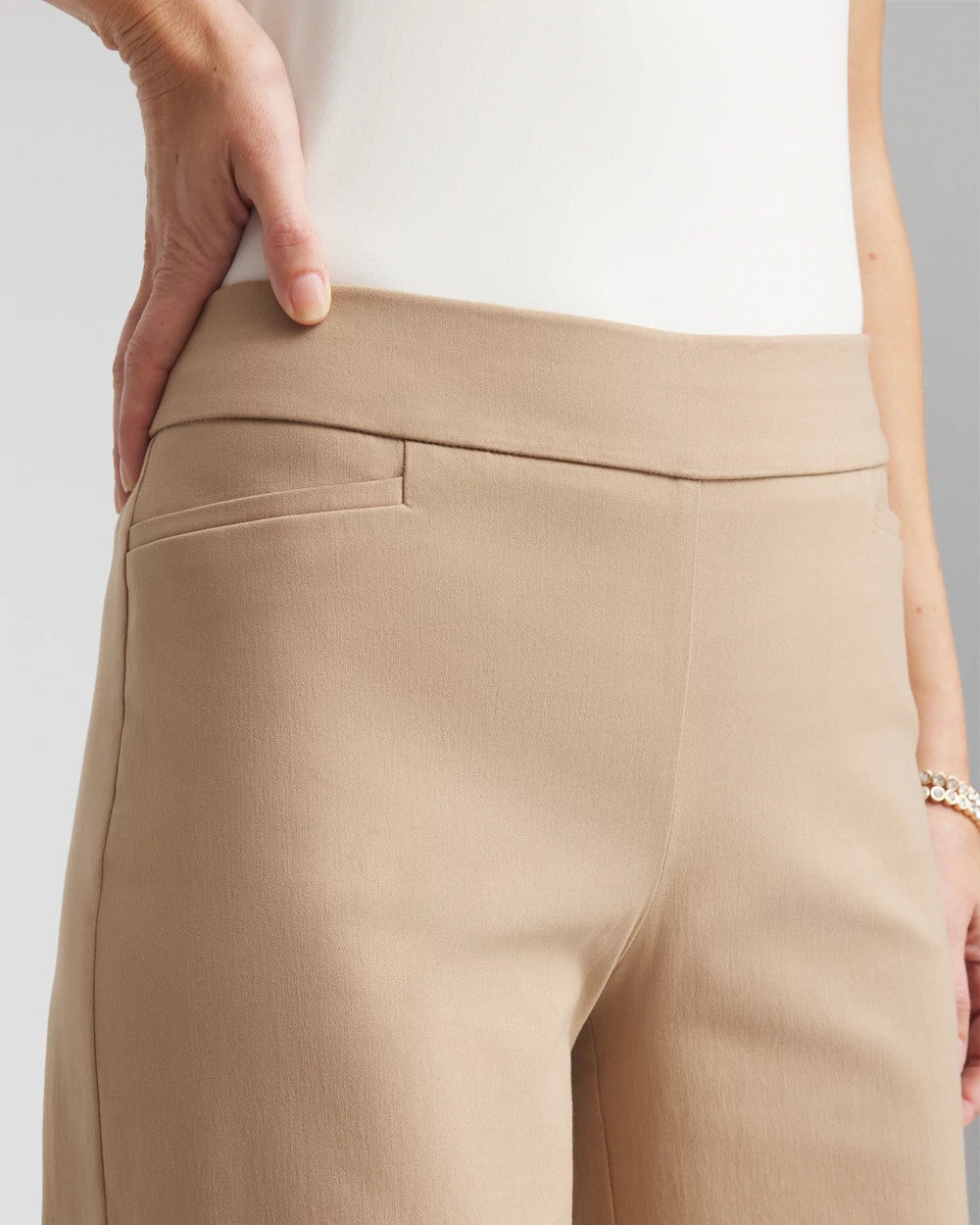 Chico's Brigitte™ Slim Wide-Leg Pants Cattail Brown