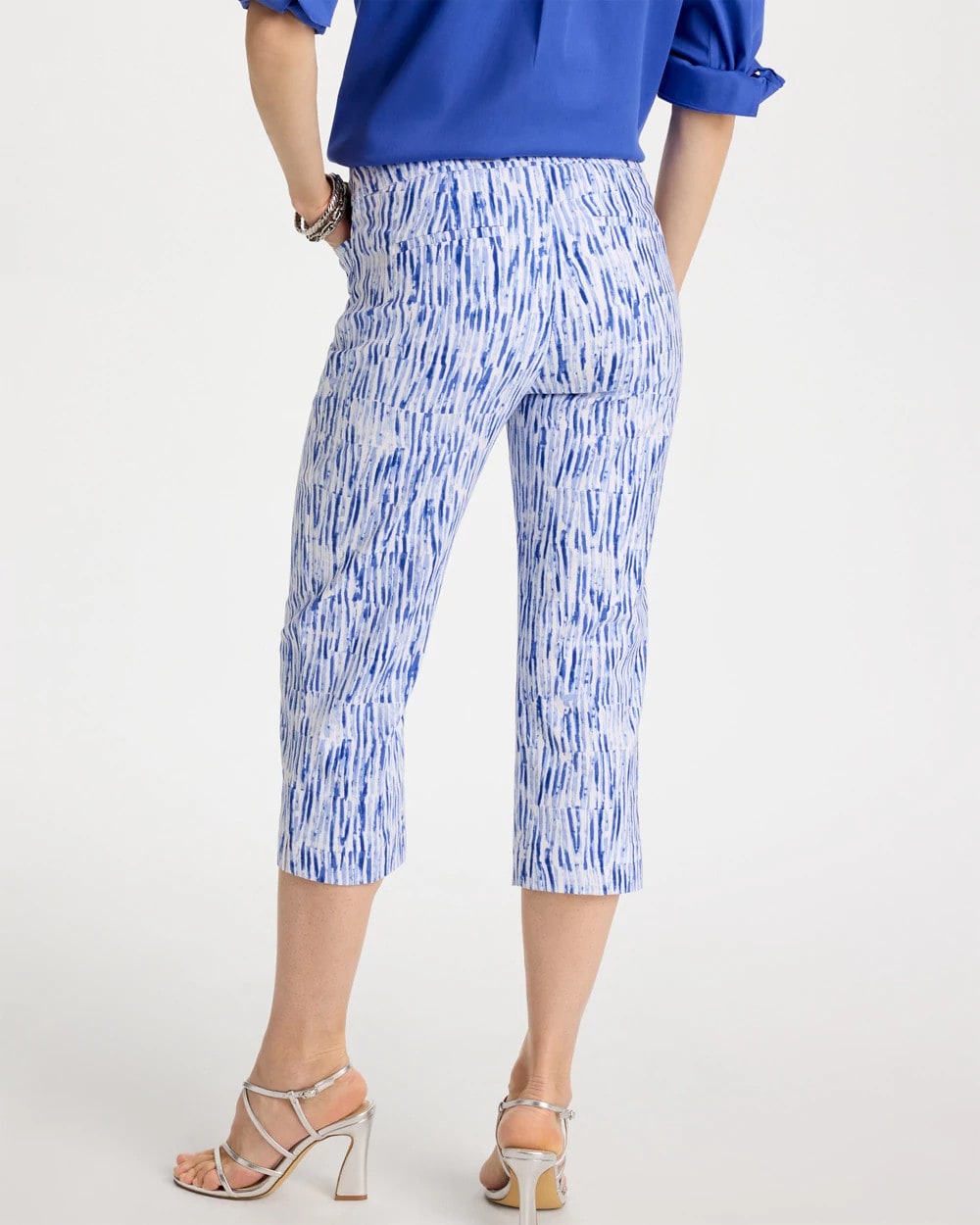 Chico's Brigitte™ Slim Infinite Lines Capri Pants Amparo Blue