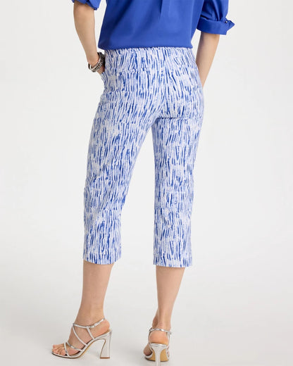 Chico's Brigitte™ Slim Infinite Lines Capri Pants Amparo Blue