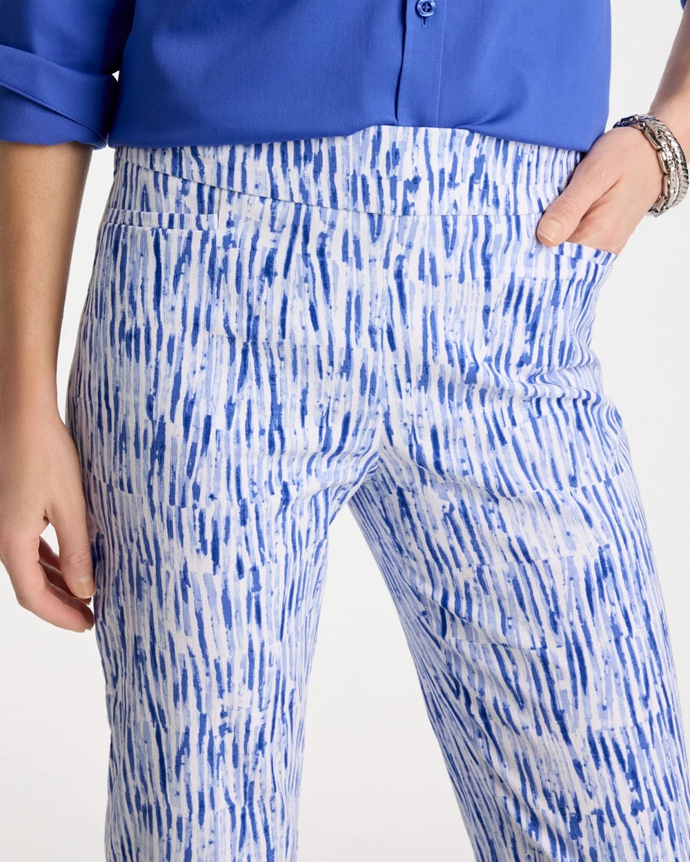 Chico's Brigitte™ Slim Infinite Lines Capri Pants Amparo Blue
