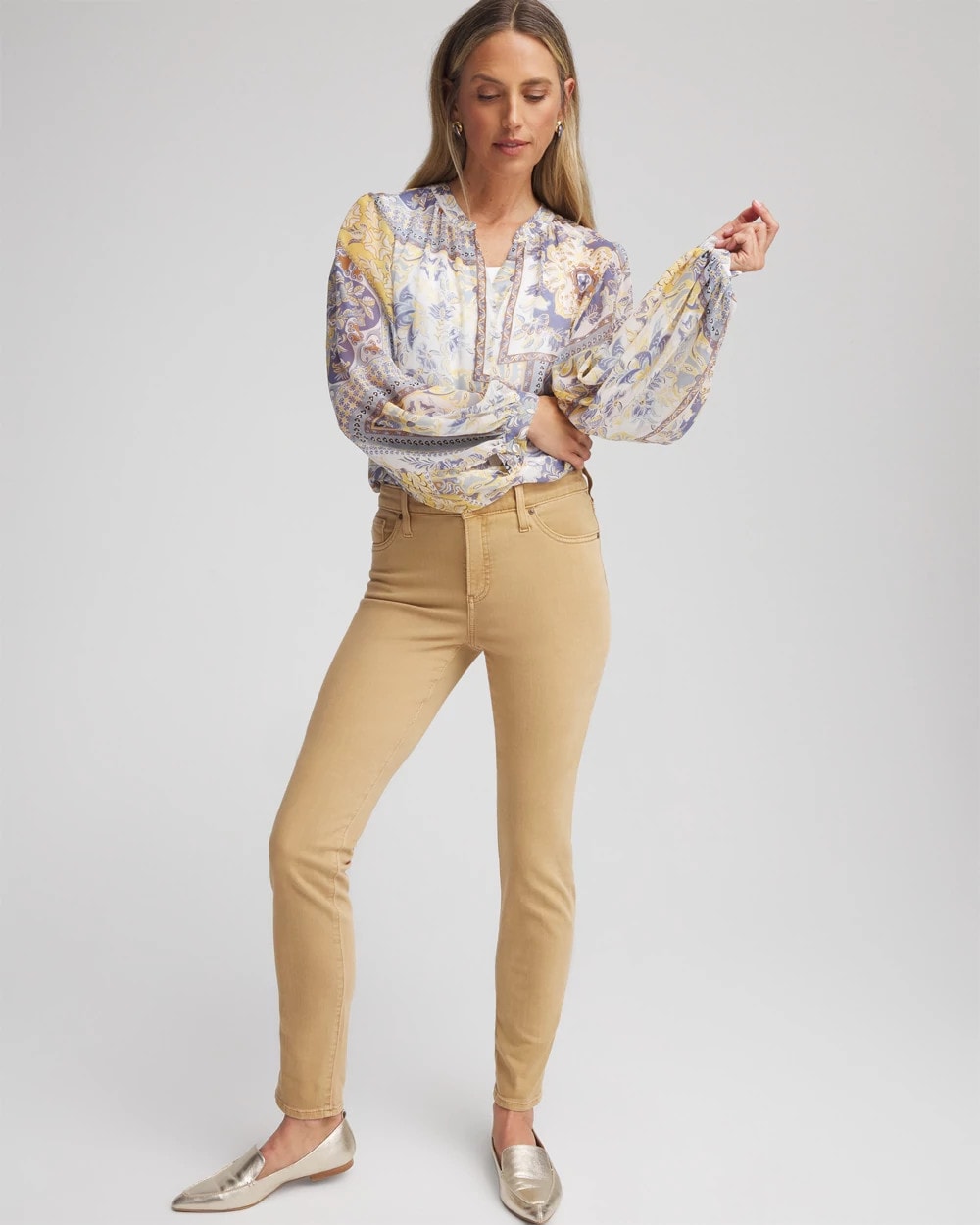 Chico's Girlfriend Slim Ankle Jeans Cafe Aroma