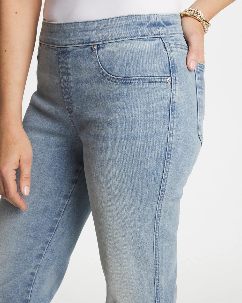 Chico's Pull-On Slim Ankle Jeggings Printemps Indigo