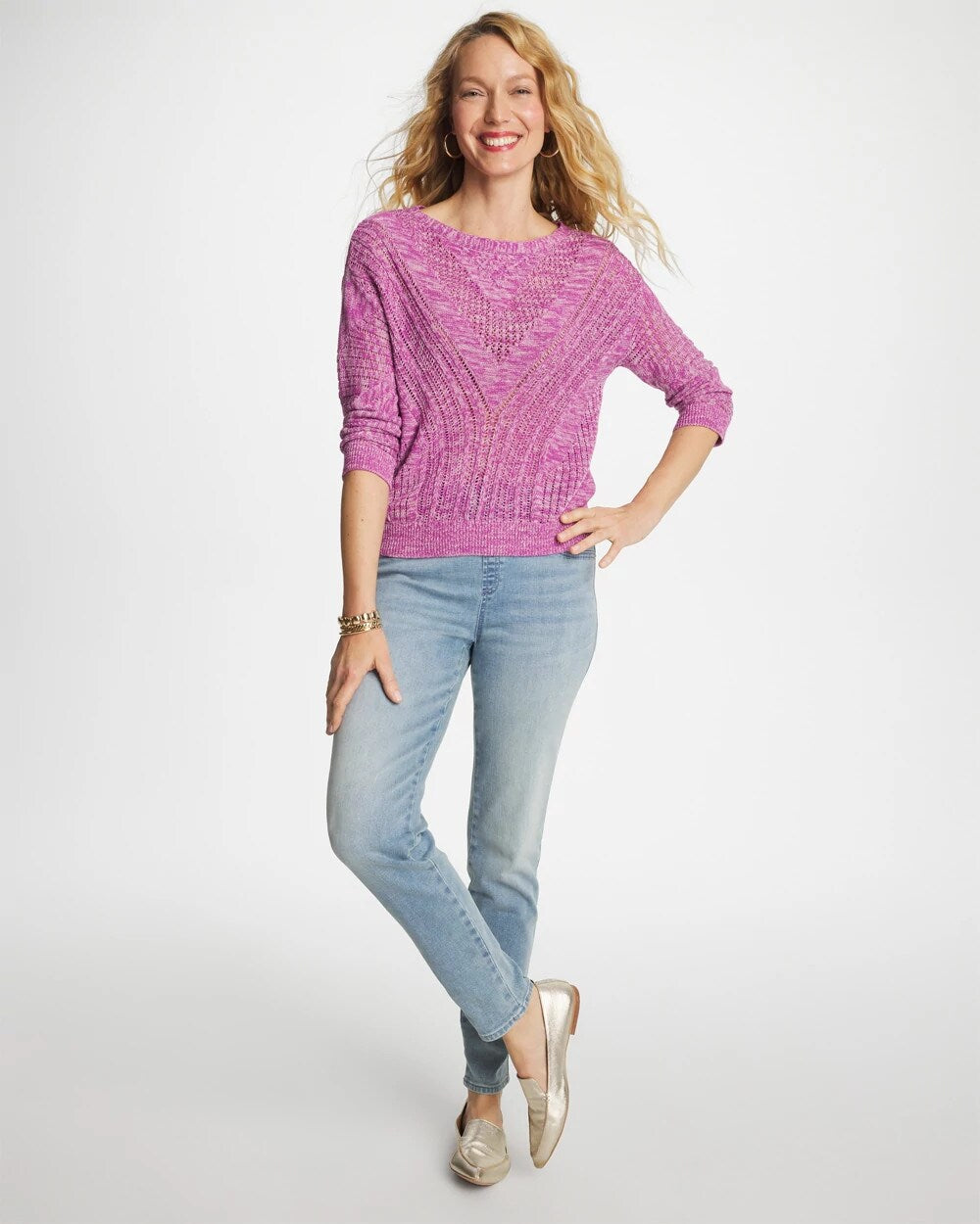 Chico's Pull-On Slim Ankle Jeggings Printemps Indigo
