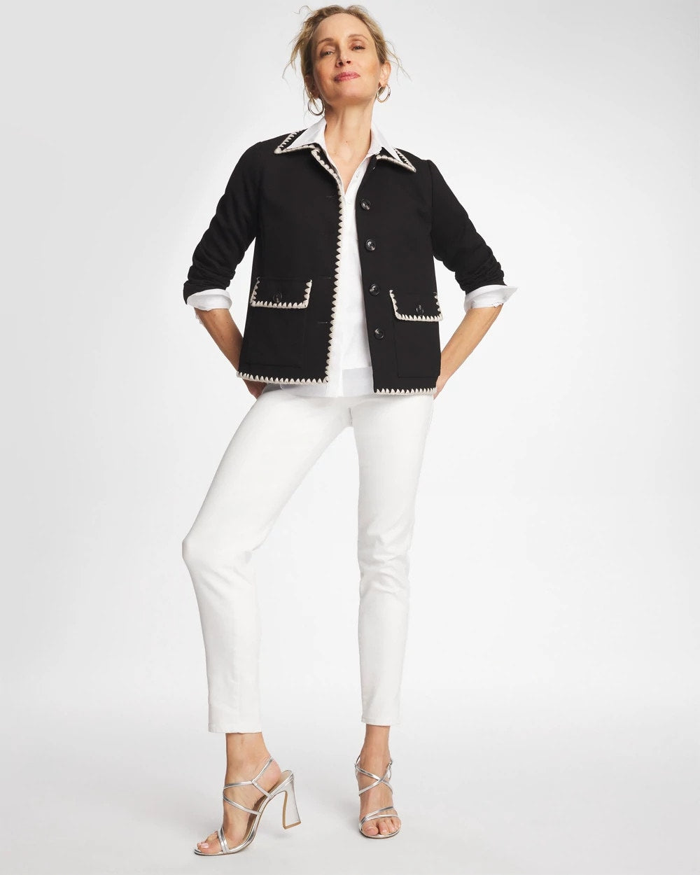 Chico's Pull-On Ankle Jeggings Alabaster