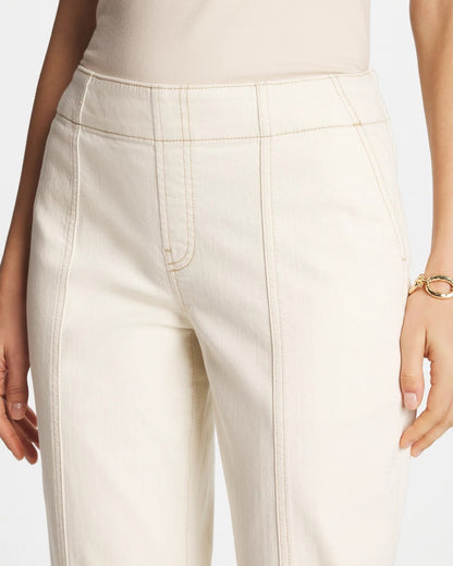 Chico's Pull-On Boyfriend Utility Cropped Jeans Natural Seeded