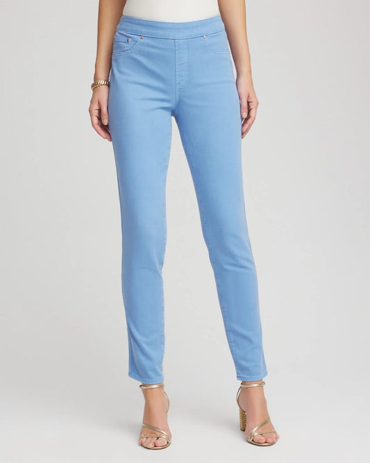 Chico's Modern Pull-On Ankle Jeggings Tidal Blue