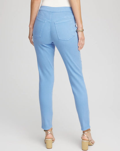 Chico's Modern Pull-On Ankle Jeggings Tidal Blue