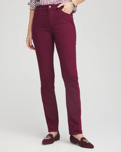 Chico's Girlfriend Slim Full-Length Jeans Deep Chianti