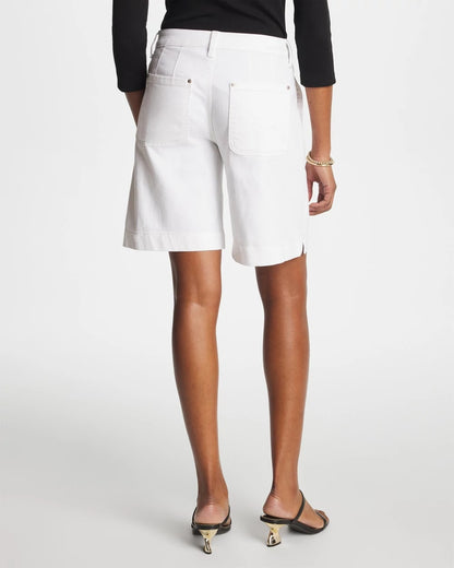 Chico's Denim Trouser Shorts Alabaster