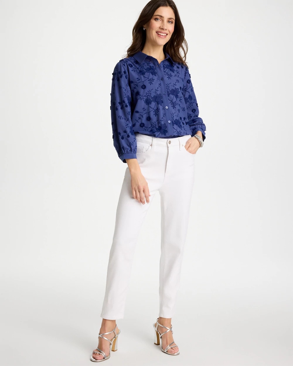 Chico's Skinny Ankle Jeans Alabaster