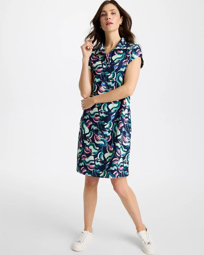 Chico's Zenergy® UPF Blooms Polo Dress Blossom