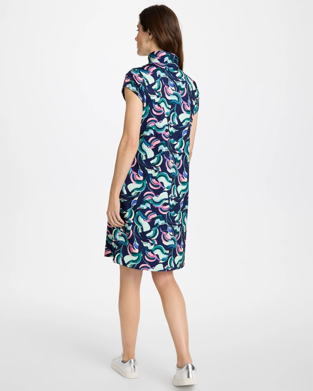 Chico's Zenergy® UPF Blooms Polo Dress Blossom