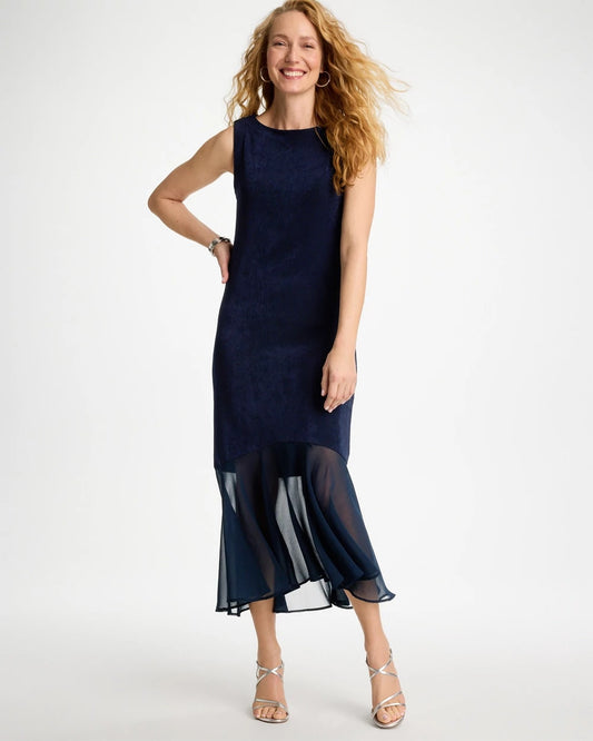 Chico's Travelers™ Chiffon Hem Dress Travelers India Ink