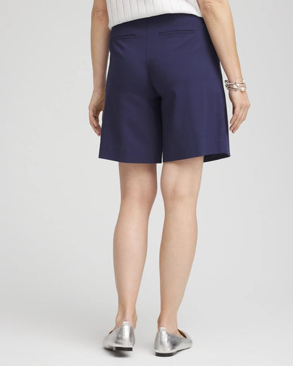 Chico's Brigitte™ Pull-On Asymmetrical Wrap Skort Passport Blue