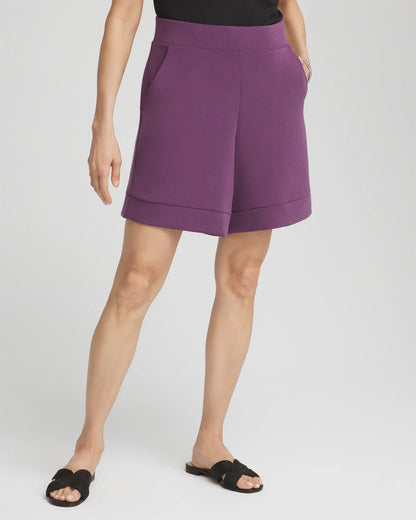 Chico's Zenergy® Pull-On Shorts Washed Grape