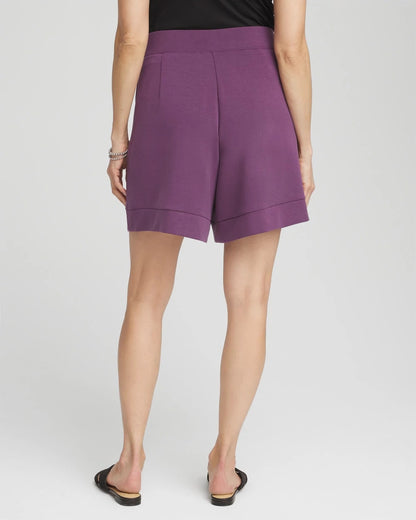 Chico's Zenergy® Pull-On Shorts Washed Grape
