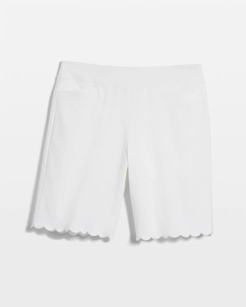 Chico's Brigitte™ Pull-On Scallop-Hem Shorts Alabaster